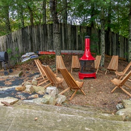 The Top's crackling firepit