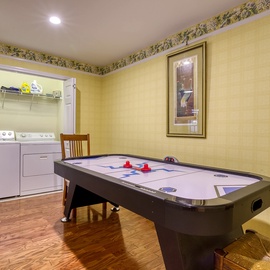 Friendly competition awaits at your private air hockey table. When the games are done, a convenient in-unit washer and dryer keeps your belongings fresh throughout your stay.