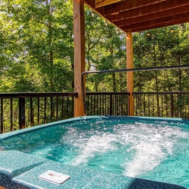 Birchwood Lodge's bubbling hot tub