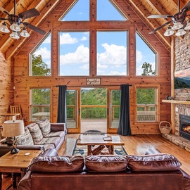 Mountain Wonderland's cozy living area