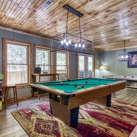 Cades Cove Escape's pool table