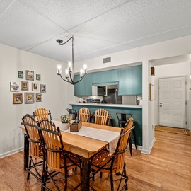 Gracious Oasis' kitchen and dining