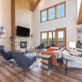 Top of the Summit Lodge's cozy living area