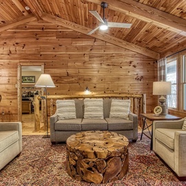 Cades Cove Escape's cozy living area
