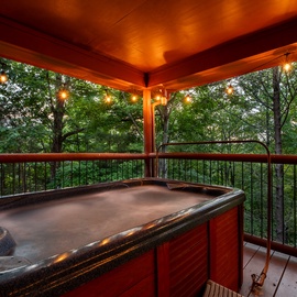 Can't Bear to Leave's bubbling hot tub