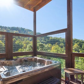 Misty Shadows' bubbling hot tub