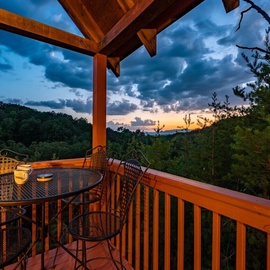 Kick Back Shack's deck with stunning views