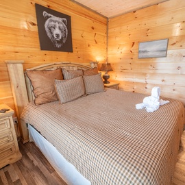 One of Little Slice of Heaven's comfy bedrooms