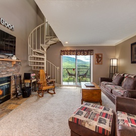 TeeTop Getaway's cozy living area