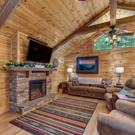 Misty Mountain Cabin' cozy living area