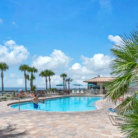 Beach front pool