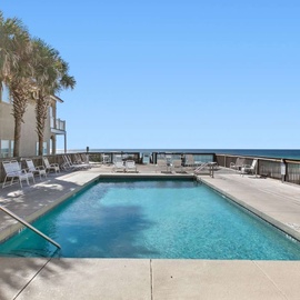 Beachfront community pool