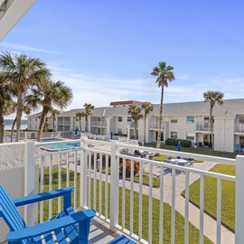 Sunny beach and pool views from balcony!