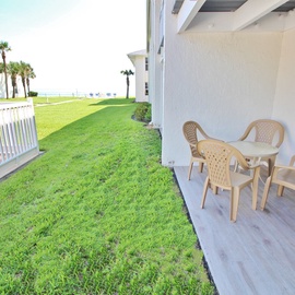 Furnished Patio Steps Away from the Beach