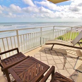 Corner oceanfront balcony