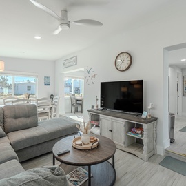 Warm and bright living room.
