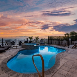 Beautiful pool just steps away from the beach!