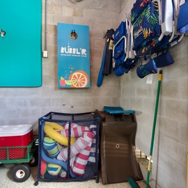 Beach Accessories and Corn Hole