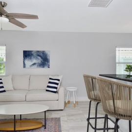 Comfy seating with Breakfast Bar