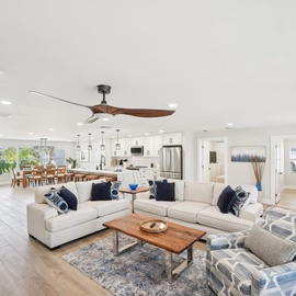 Step into a bright and breezy coastal-modern living room.