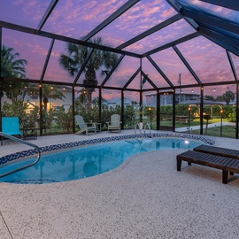 Stunning enclosed backyard.