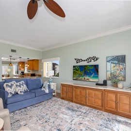 Living room toward kitchen