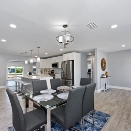Dining to kitchen view