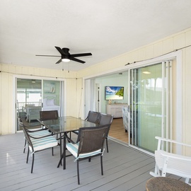 Al Fresco dining off the sliders in the living room