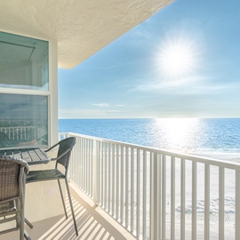Catch all the sunshine on the balcony.