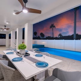 Enjoy Dinner Pool side.