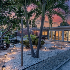 Take a night stroll in the backyard.