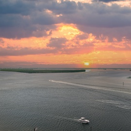 Bay sunset you can see from balcony