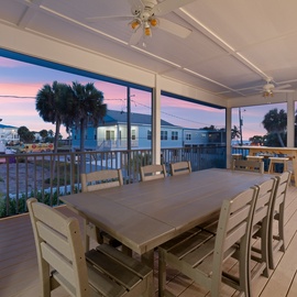 Enjoy your dinner out here!
