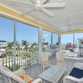 Covered screened porch