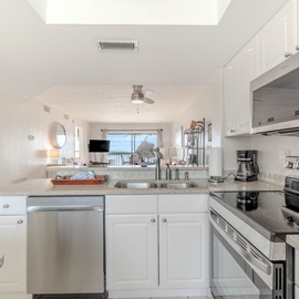 Well-appointed and open kitchen.