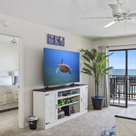 Enjoy a movie on the flat screen