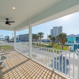 Front balcony view of beach