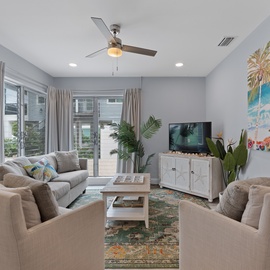 Cute tropical living room.
