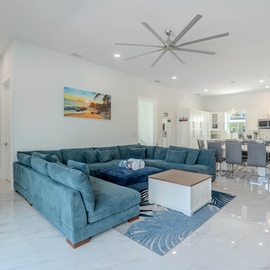Large Sectional-Ideal for Sleeping for an Extra Guest