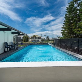 Enjoy the pool while you enjoy the bay views.