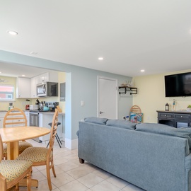 Livingroom and kitchen.