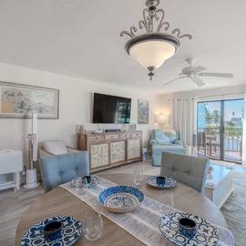 Open concept dining room area.