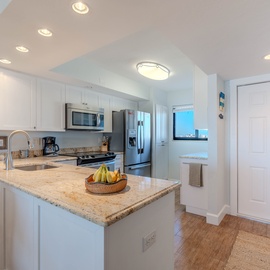 Beautiful kitchen with lots of counter space.