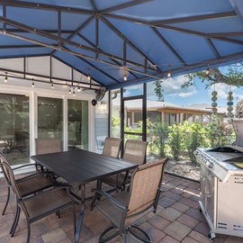 Pool seating and grill for your stay!