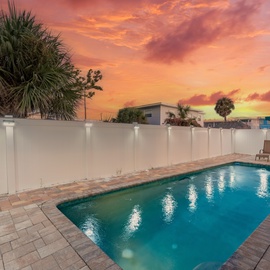 Enjoy the sunset poolside.