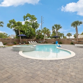 Take a refreshing dip in the pool or sway in the hammock!