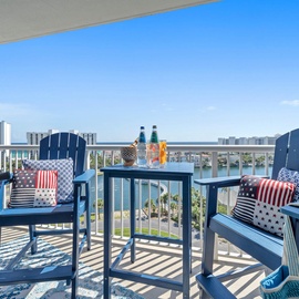 Terrace at Pelican Beach 902 - Just Beachy balcony