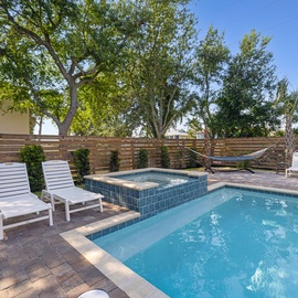 Unwind in the attached spa.
