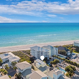The property has a private beach access.