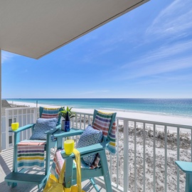 Sip your morning coffee on your private Gulf front balcony, where turquoise waters and pristine white sand create the perfect backdrop for relaxation.